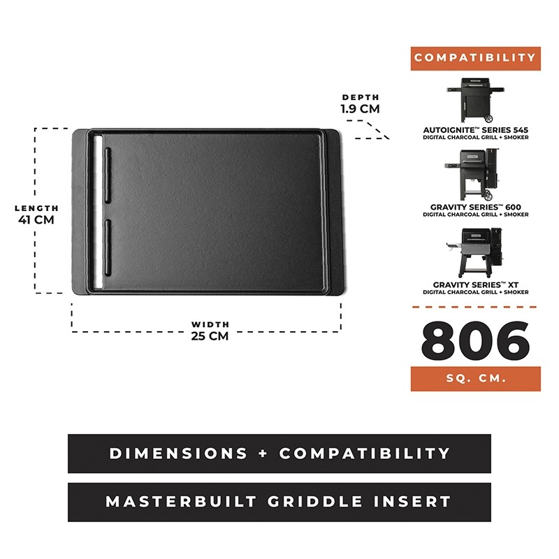 Μαντεμένια Πλάκα Ψησίματος Διπλής Όψης Masterbuilt - MB20183725 - Image 7
