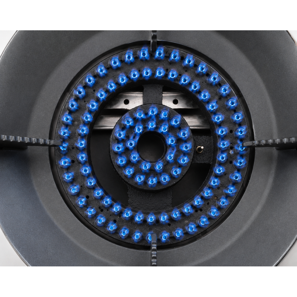 Proton 2 εστίες inox professional 6kW+6kW με θερμοκόπια - Image 2